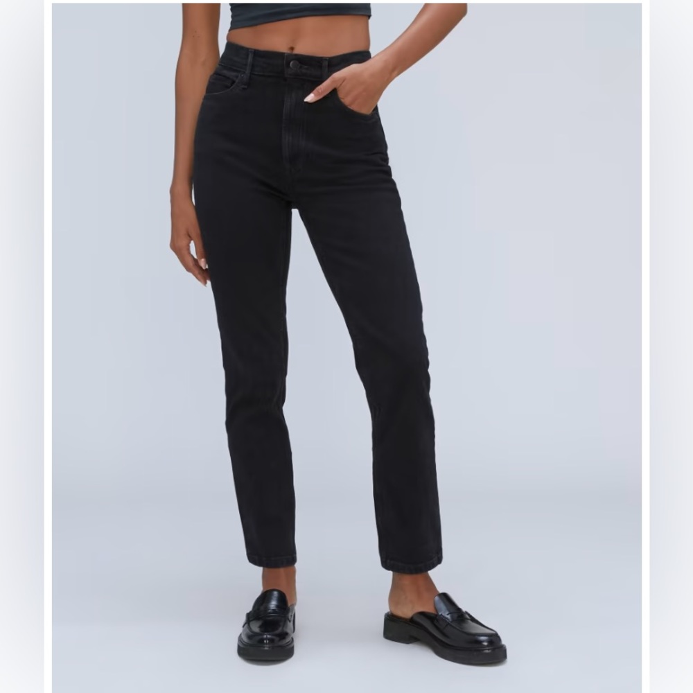 Everlane Black Slim Straight Ankle Jeans